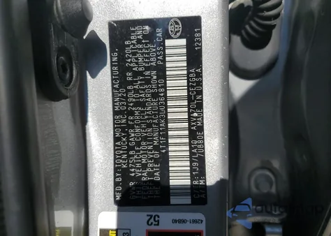 2020 Toyota Camry Xle из США, поврежденный, VIN 4T1F11AK3LU364810